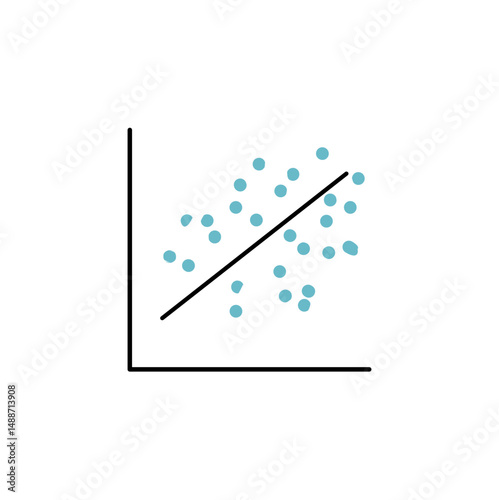 Correlation icon vector 