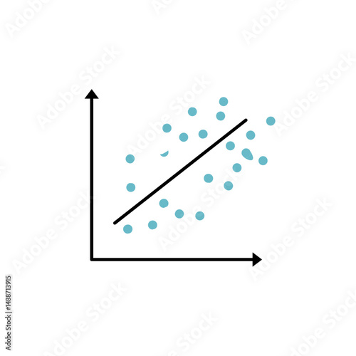 Correlation icon vector 