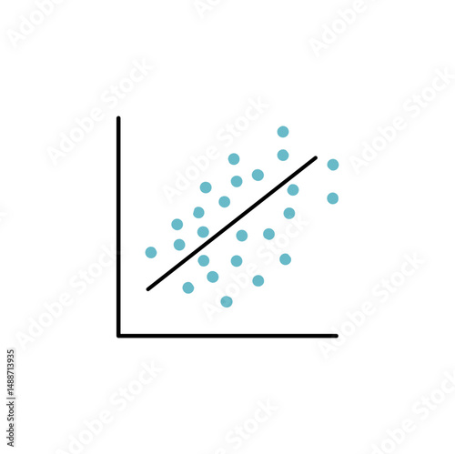 Correlation icon vector 
