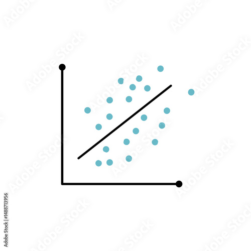 Correlation icon vector 