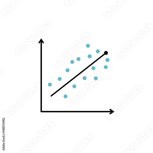 Correlation icon vector 