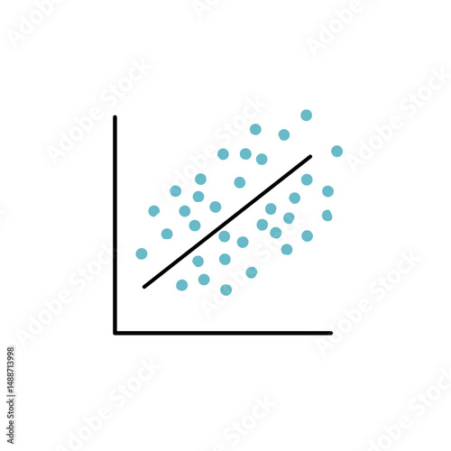 Correlation icon vector 