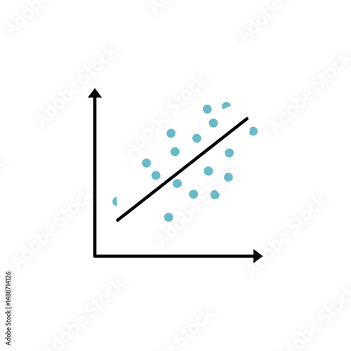 Correlation icon vector 