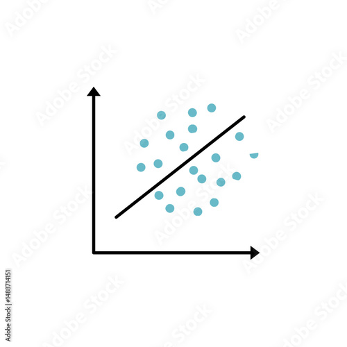 Correlation icon vector 