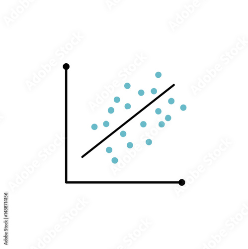 Correlation icon vector 