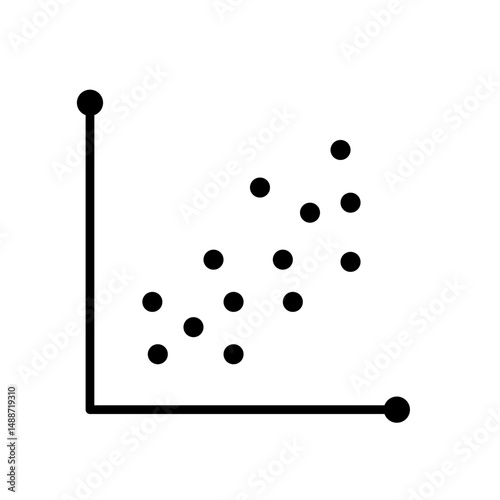 Positive or negative correlation icon
