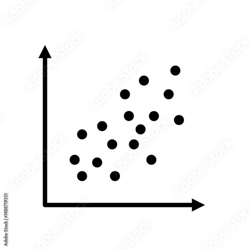 Positive or negative correlation icon