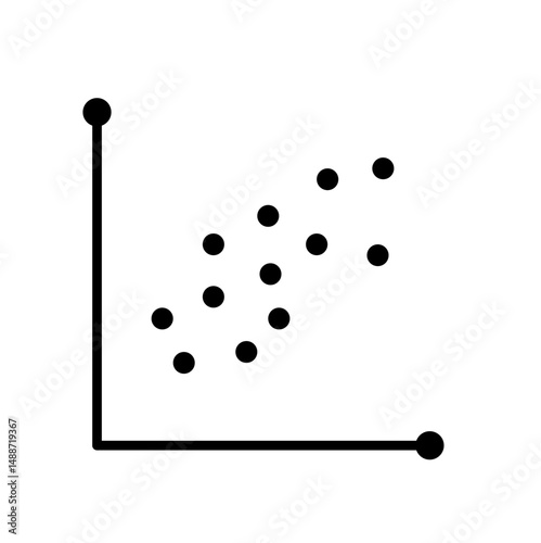Positive or negative correlation icon