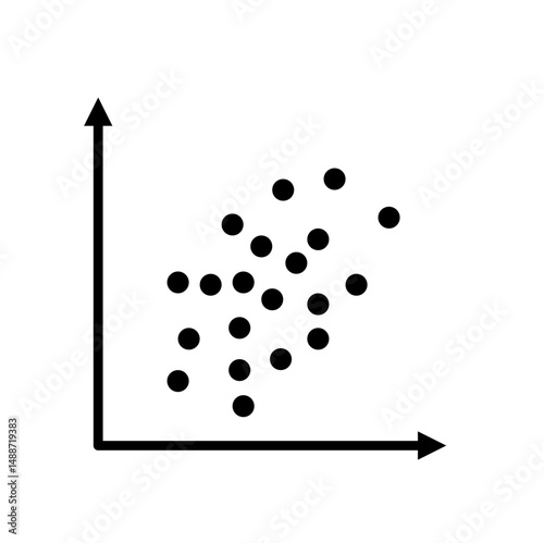 Positive or negative correlation icon