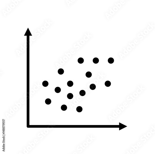 Positive or negative correlation icon
