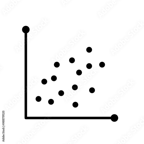 Positive or negative correlation icon