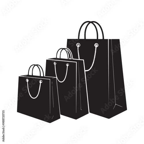 shopping bags isolated on white