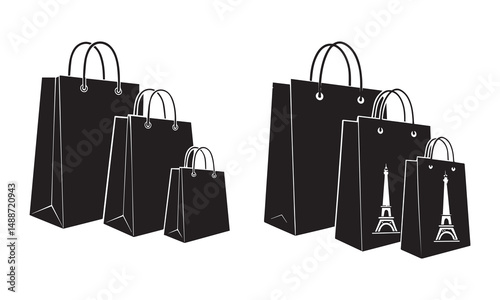 black shopping bags