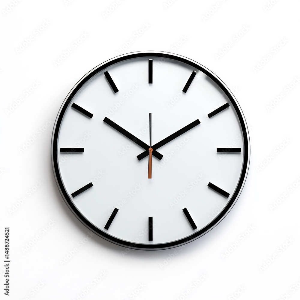 Abstract Office Clock Outline Abstract Office Clock Outline