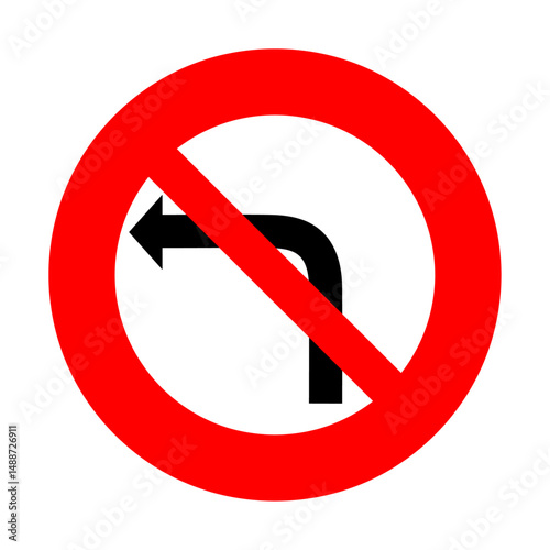 Traffic icon for turn left