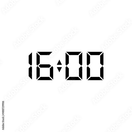 Digital clock number icon