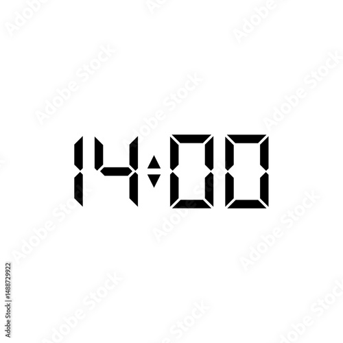 Digital clock number icon