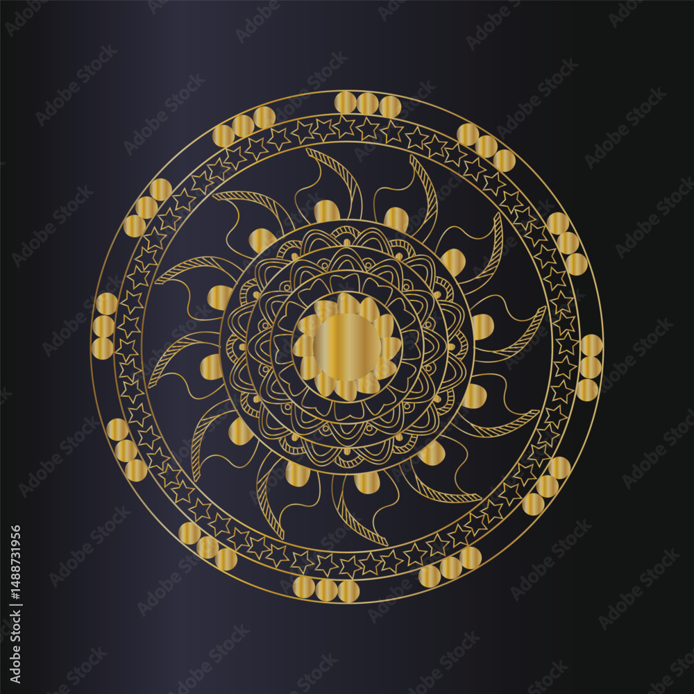 Fototapeta premium Stylish Mandala Background for Elegant Projects