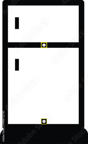 Fridge icon stylized vector