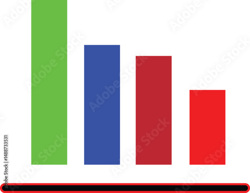 colorful graph chart icon