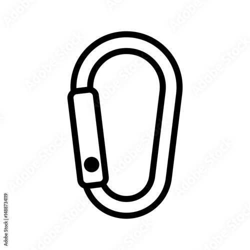 Carabiner icon. climbing tool icon. carabiner logo icon