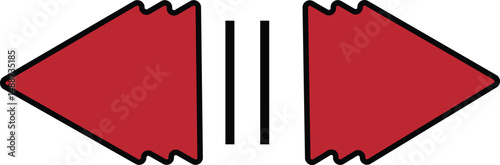 arrow icon vector illustration of a set of red and black arrows