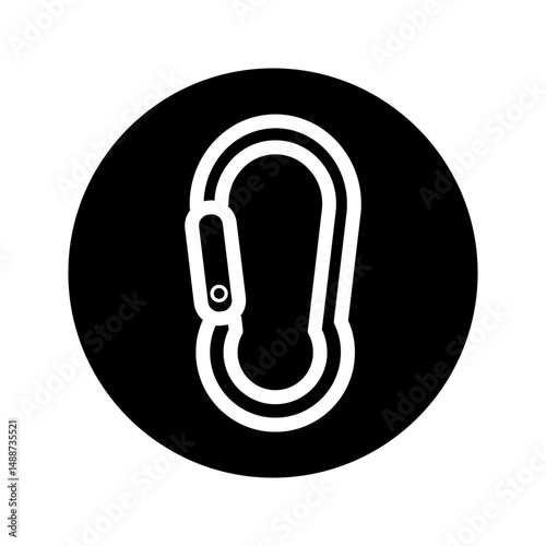 Carabiner icon. climbing tool icon. carabiner logo icon