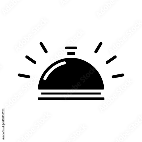 Hotel bell icon. Iconic symbols of a service bell, receptionist, hotel, customer, guest, and restaurant.