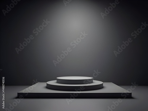 empty stage with spotlight