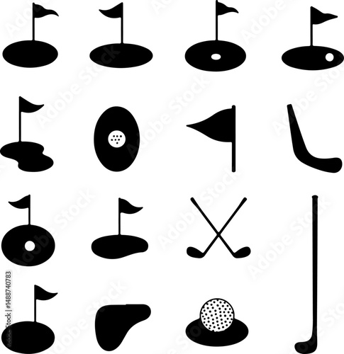 Hockey Face Off Silhouette Vector