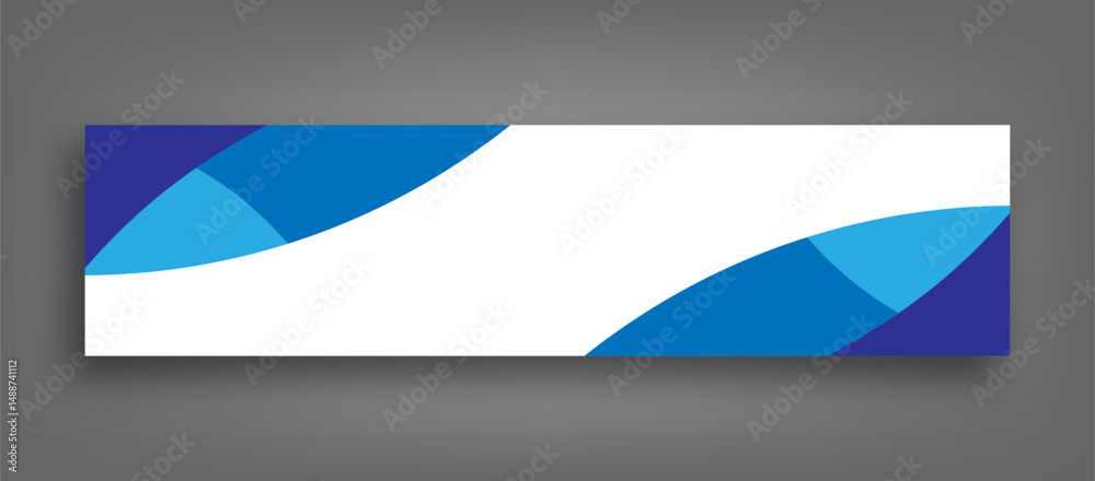 Abstract blue element horizontal linkedin banner design