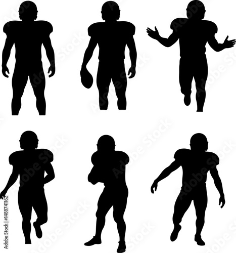 American Football Defensive End Vector Silhouette