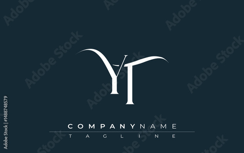 Initial YT Logo Design Vector. Elegant Monogram Logo Design with Decorative Elements and Typography