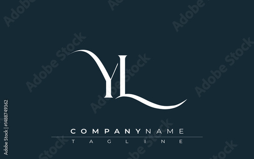 Initial YL Logo Design Vector. Elegant Monogram Logo Design with Decorative Elements and Typography