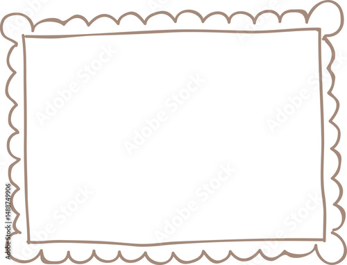 Handdrawn Simple Line Picture Frame Illustration