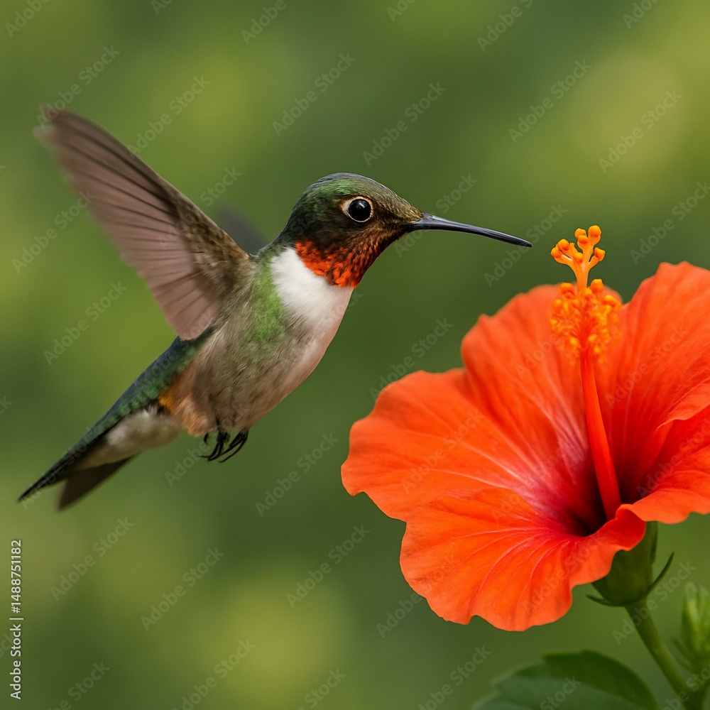 Fototapeta premium hummingbird on a flower