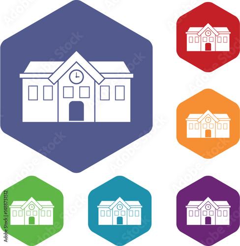 Chapel icons set