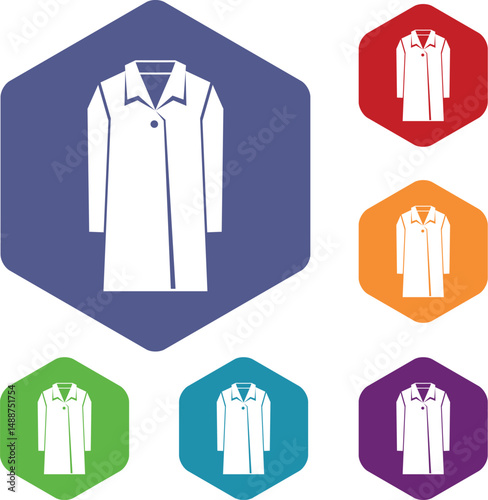 Coat icons set