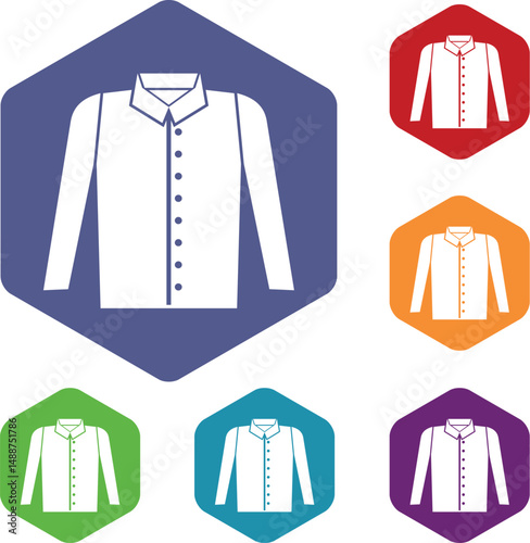 Shirt icons set