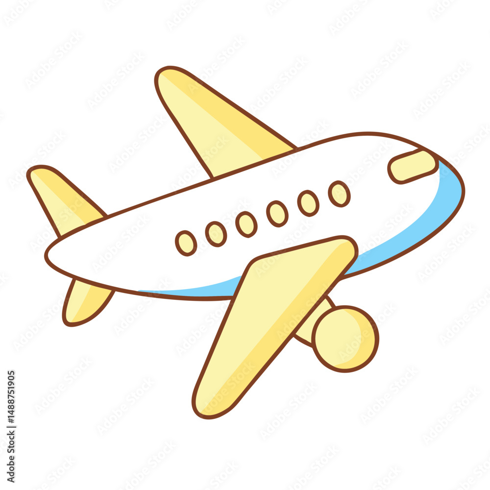 Fototapeta premium Airplane icon on transparent background