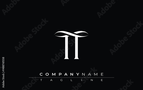 Initial TT Logo Design Vector. Elegant Monogram Logo Design with Decorative Elements and Typography
