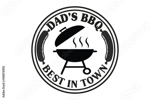 dad’s bbq best in town t-shirt design