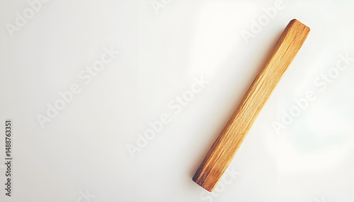 One palo santo stick on white background