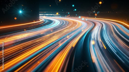 Abstract Light Trails: A Symphony of Speed and Color