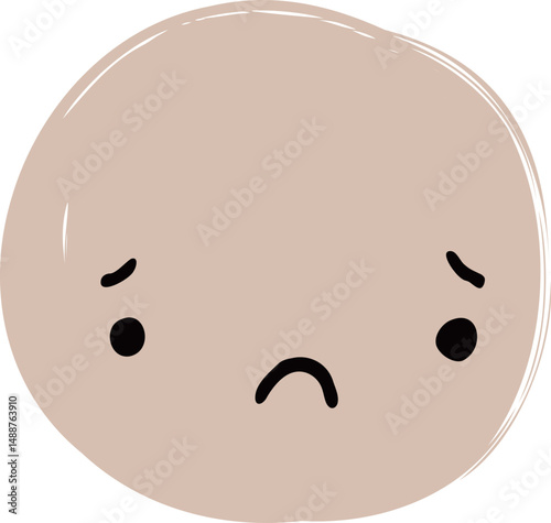 Cute Handdrawn Simple Emoticon Character Face