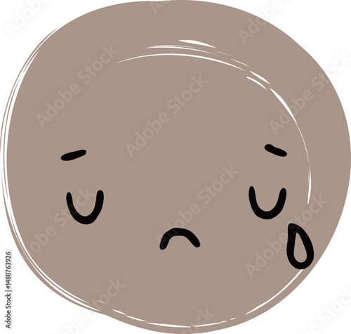 Cute Handdrawn Simple Emoticon Character Face