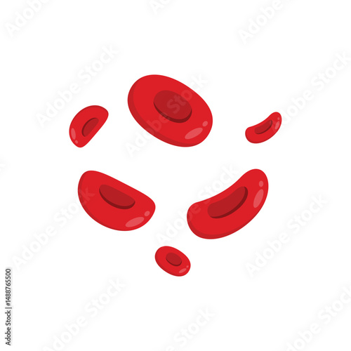 Red Blood Cells Icon Vector Design.
