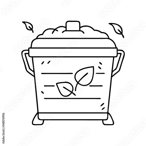 compost bin icon, compost bin vector illustration-simple illustration of compost bin , perfect for compost bin logos and icons