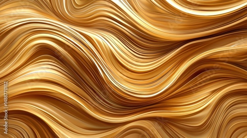 A mesmerizing abstract pattern of swirling gold lines and curves.