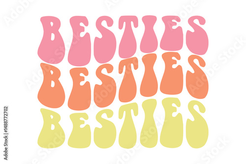 Besties Heart t shirt design
